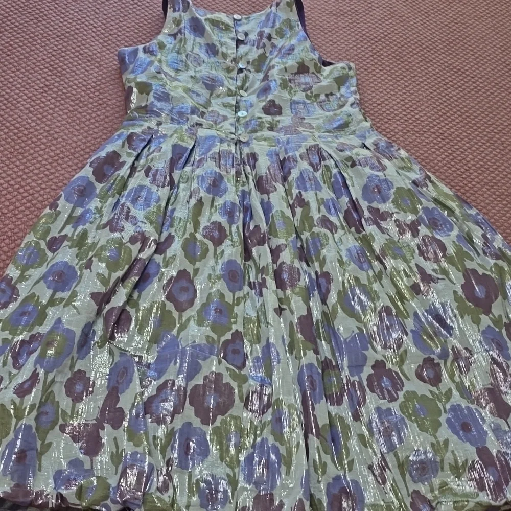 Sophie Catalou Girl's Shiny Floral Party Dress
